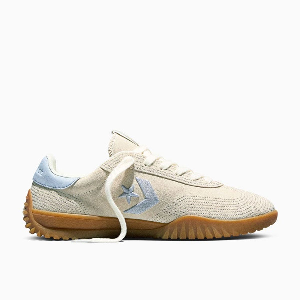 CONVERSE - Zapatillas Mujer Run Star Trainer Stitched Suede Crema