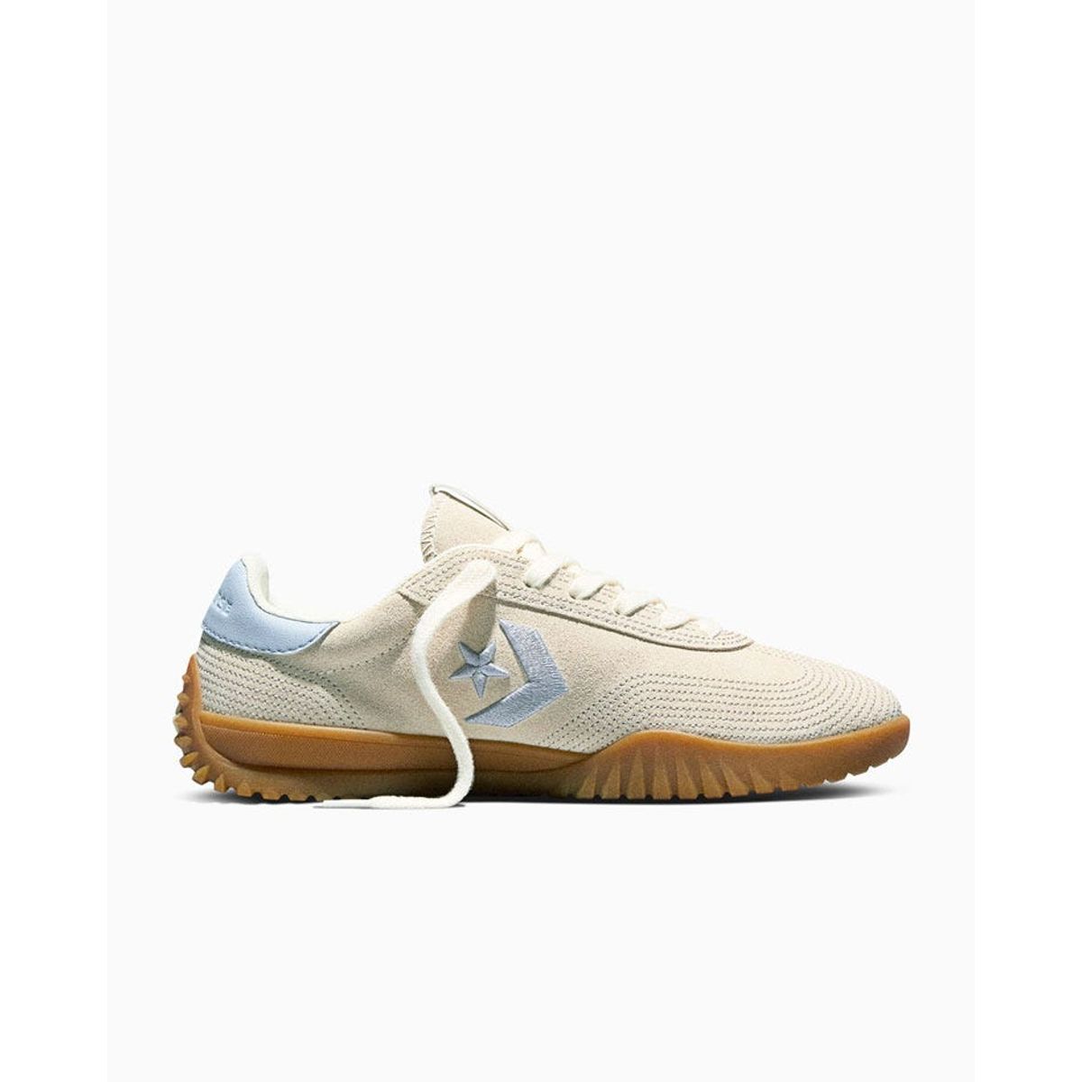 CONVERSE - Zapatillas Mujer Run Star Trainer Stitched Suede Crema