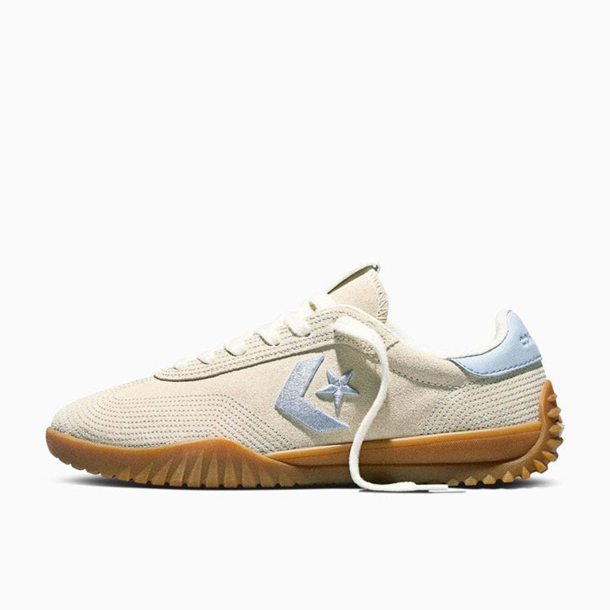 CONVERSE - Zapatillas Mujer Run Star Trainer Stitched Suede Crema