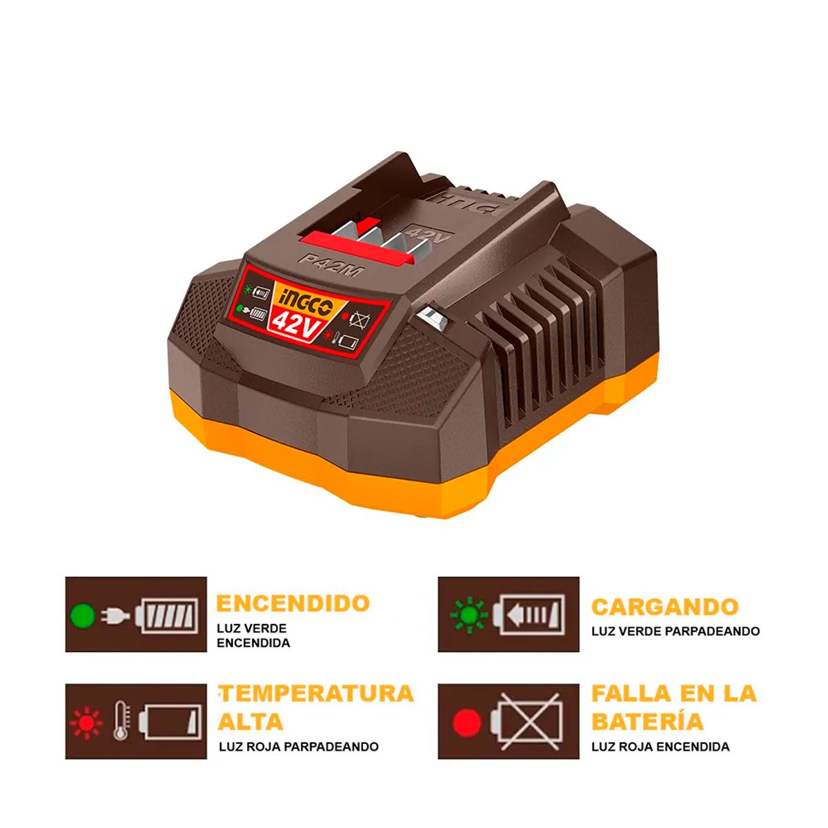 INGCO - Cargador Batería Ingco 42V 2.0AH P42M FCLI42021