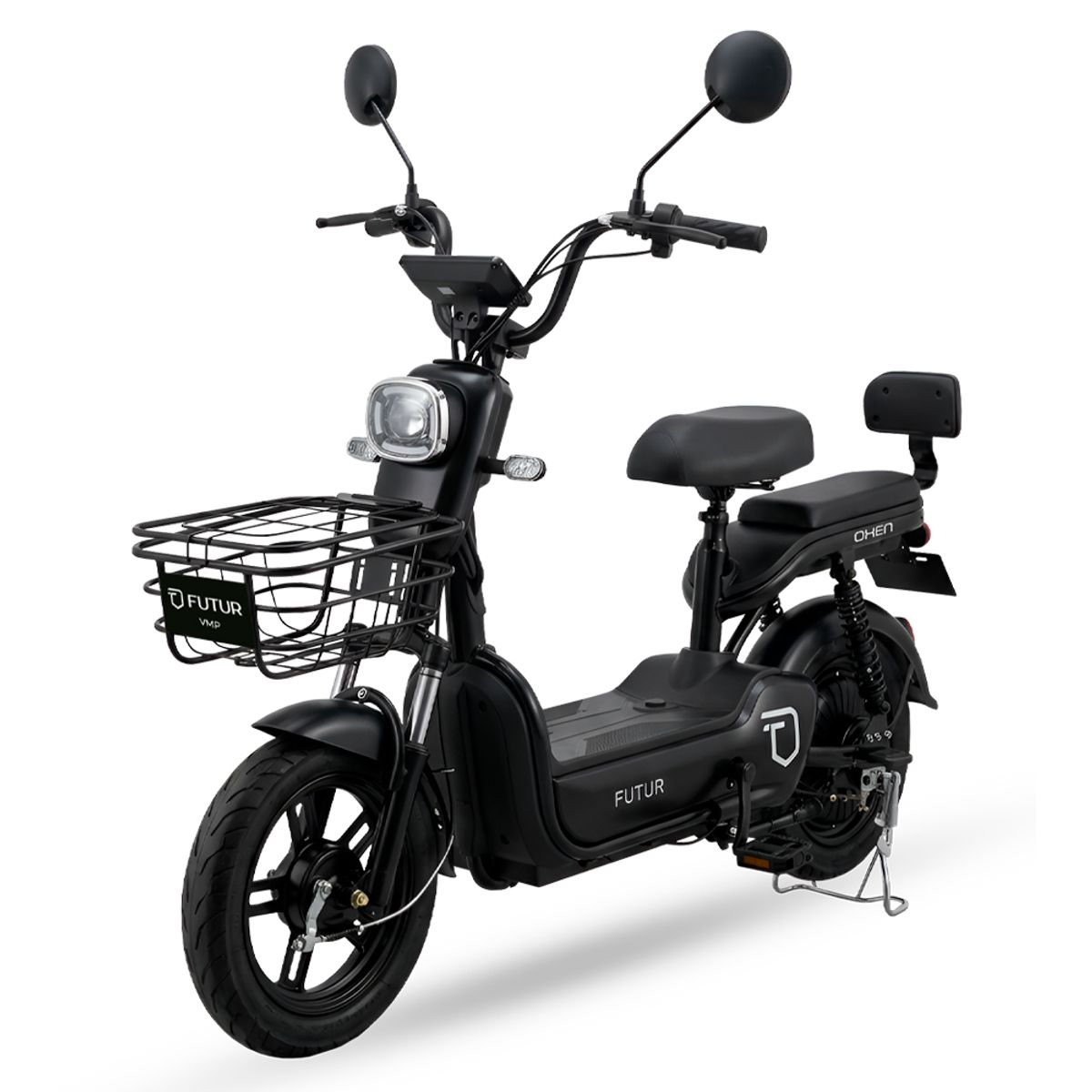 FUTUR - Bicimoto Eléctrica OXEN de Litio, 25kmh, 35km, 350W Negro