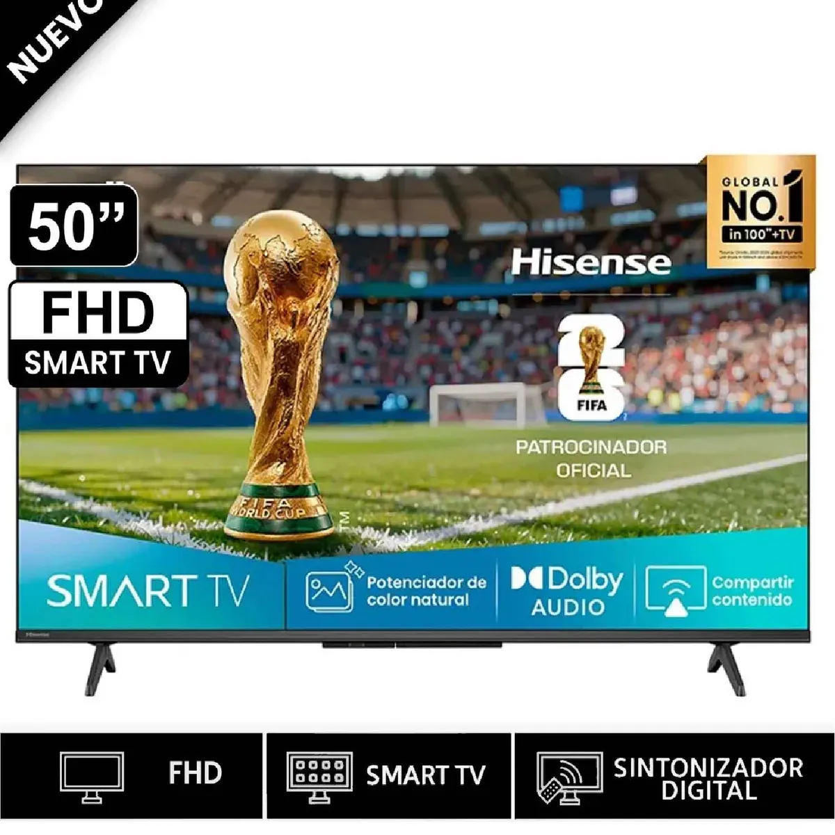 HISENSE - Televisor Hisense 50" FHD Smart TV 50A4NV 2025