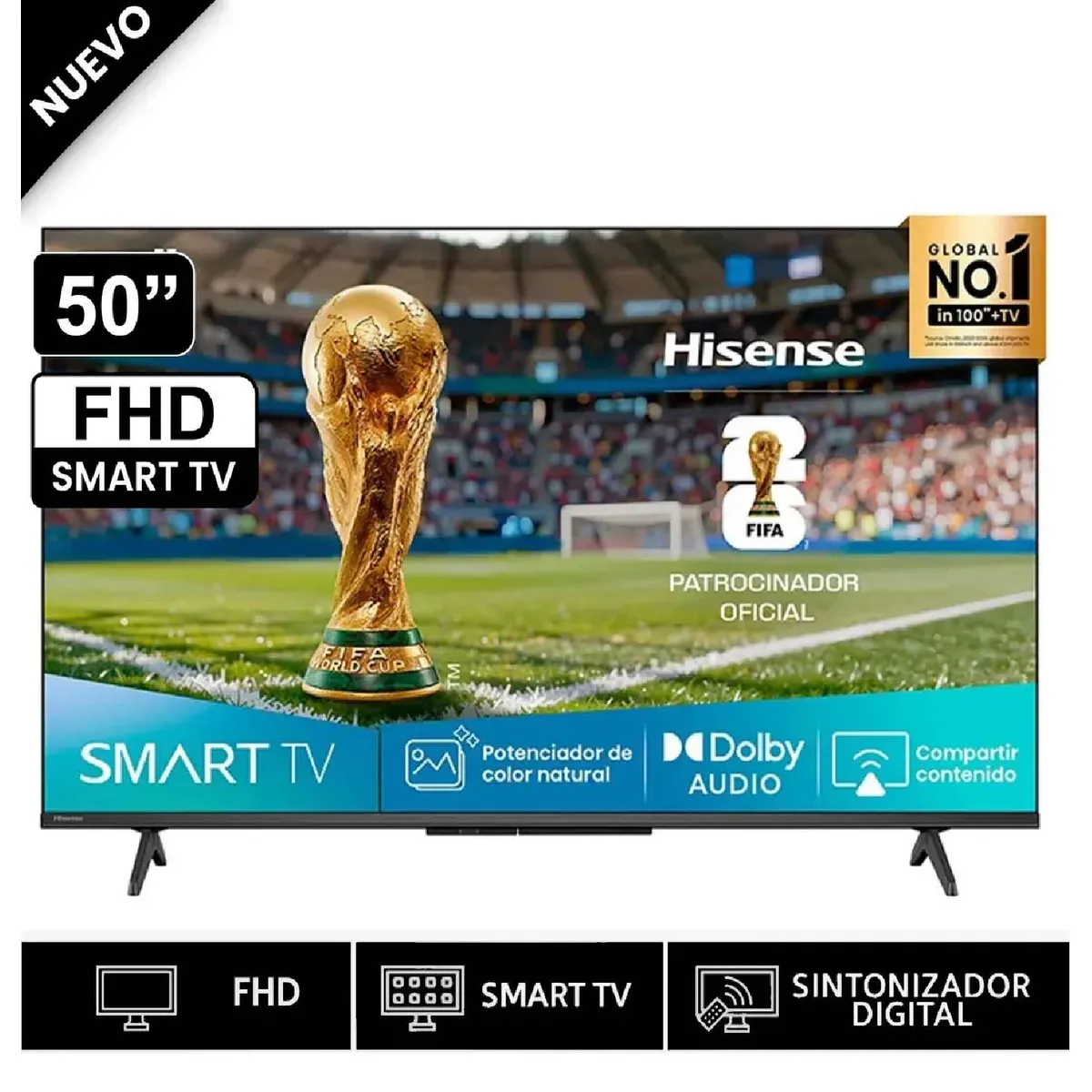 HISENSE - Televisor Hisense 50" FHD Smart TV 50A4NV 2025