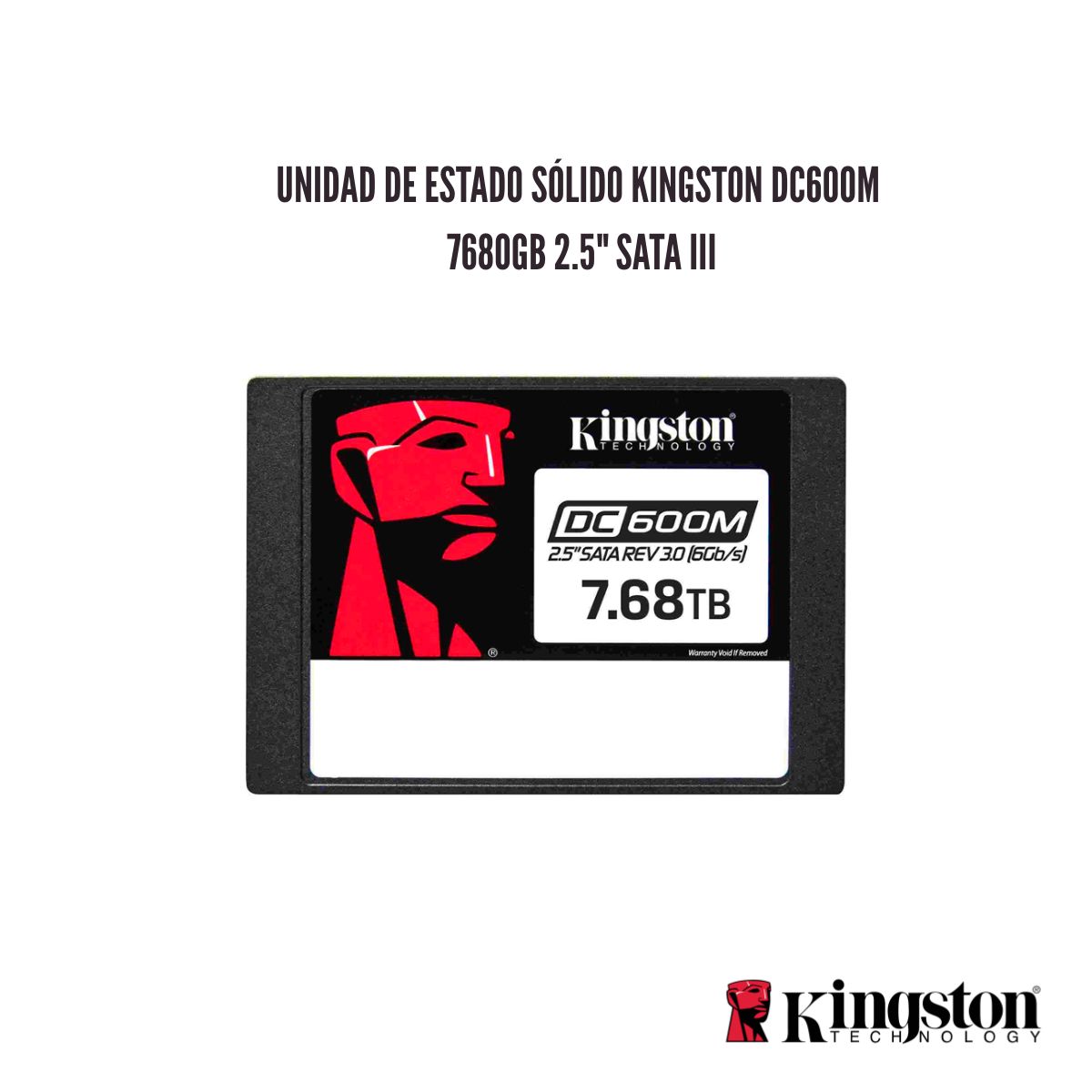 KINGSTON - Unidad de Estado Sólido Kingston DC600M 7680GB 2.5 SATA III