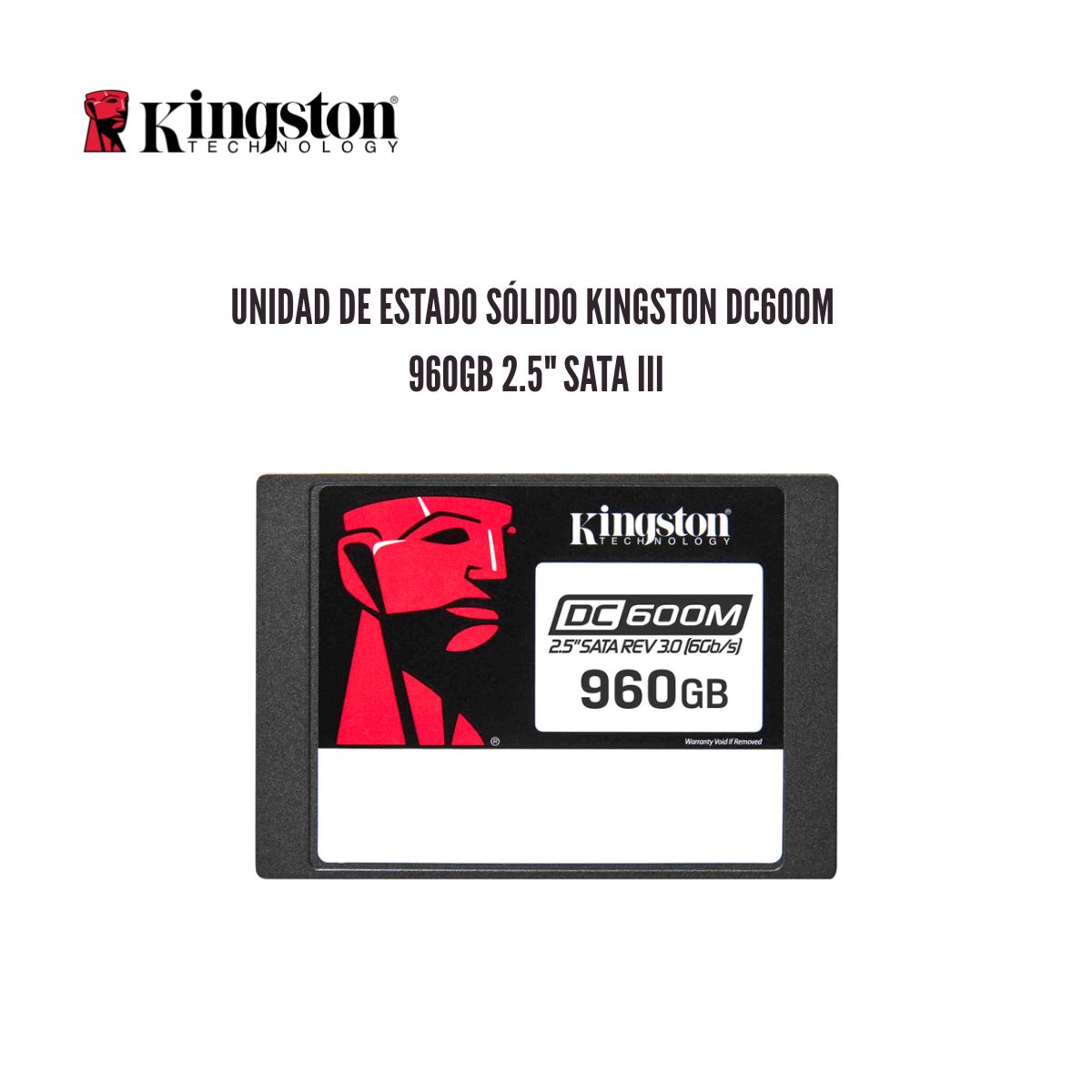 KINGSTON - Unidad de Estado Sólido Kingston DC600M 960GB 2.5 SATA III