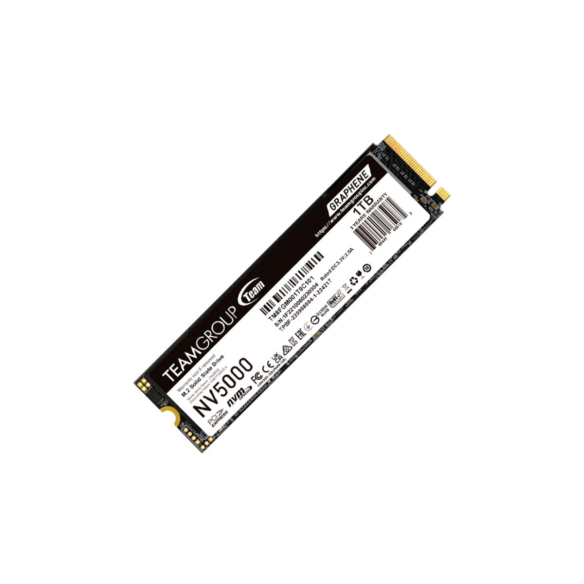 TEAMGROUP - Unidad en Estado Sólido TEAMGROUP NV5000 1TB M.2 PCIe 4.0 NVMe SSD (TM8FGM001T0C101)