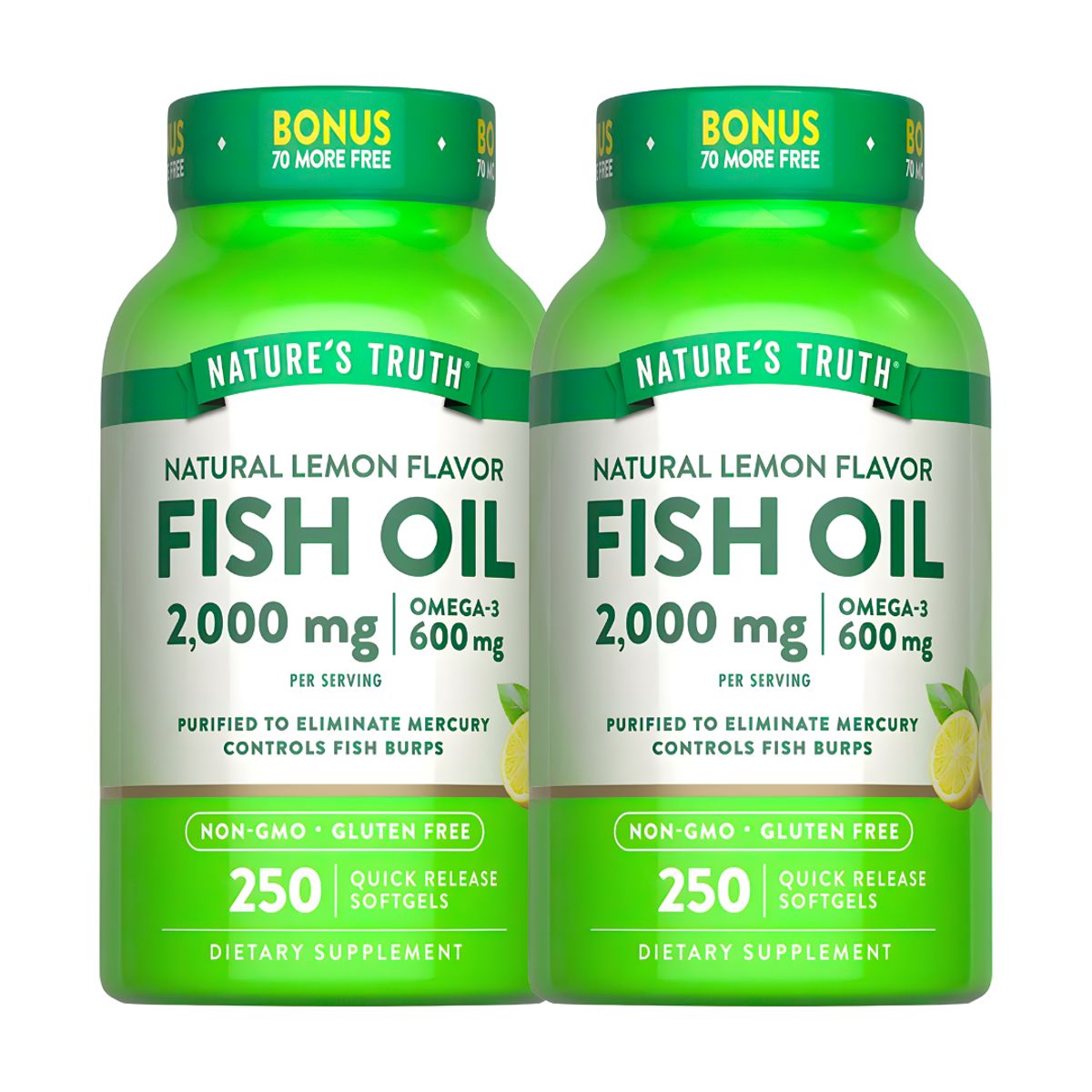 Nature'S Truth - PACK X 02 - Fish Oil 2000mg / Omega 3 Nature's Truth - 250 Cápsulas