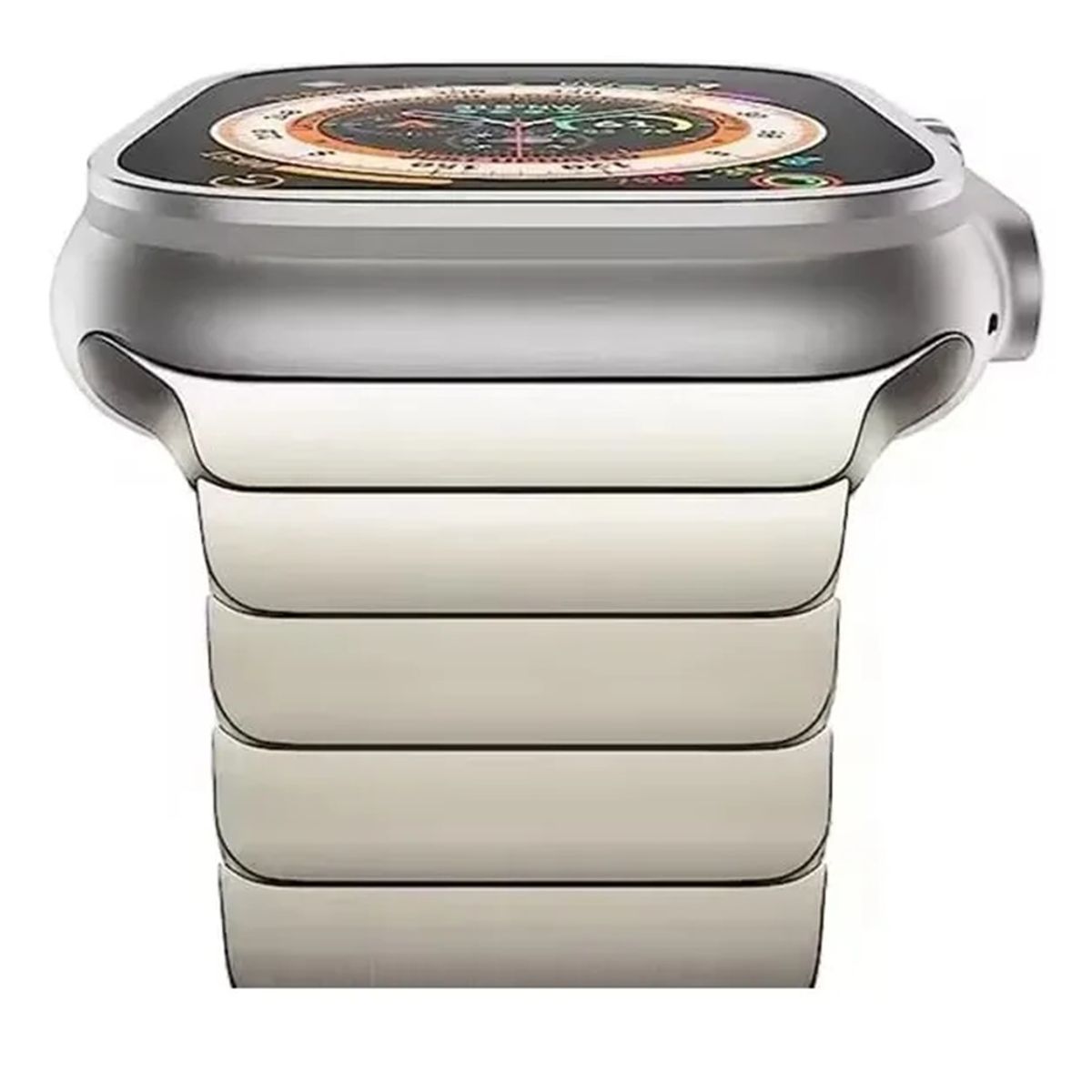 GENERICO - CORREA PULSERA ESLABONES PARA APPLE WATCH SERIE 7-8-9-10-11 DE 44-45-46-49 MM STARLIGHT
