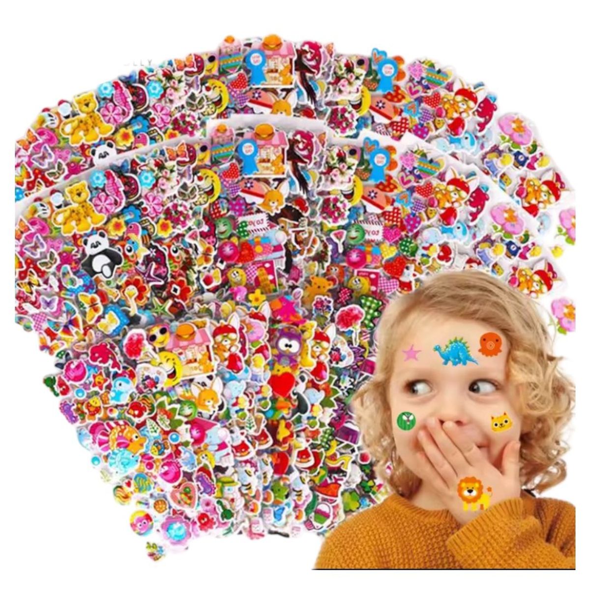 GENERICO - Pack x 10 láminas de Stickers Niño