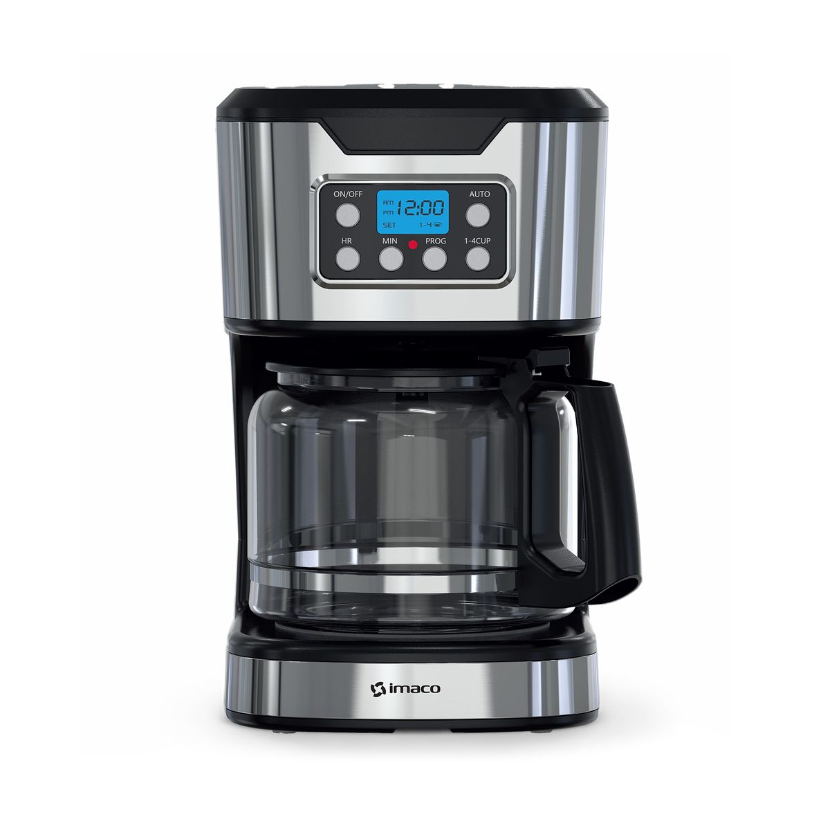 IMACO - Cafetera Electrica 12 tazas pantalla digital CM1282 Imaco