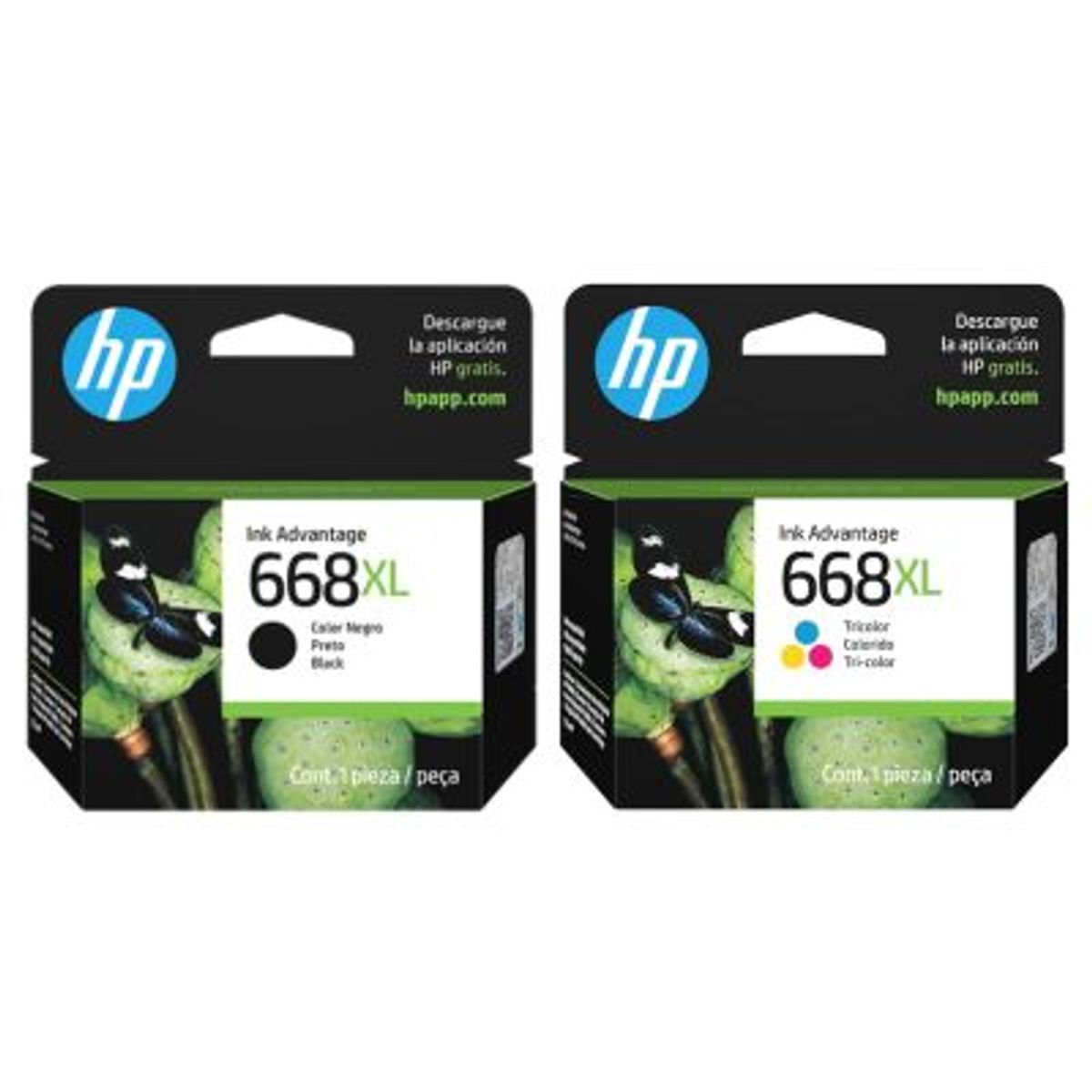 HP - COMBO DE TINTAS HP 668XL - NEGRO (7FP39VL) TRICOLOR  (7FP38VL )