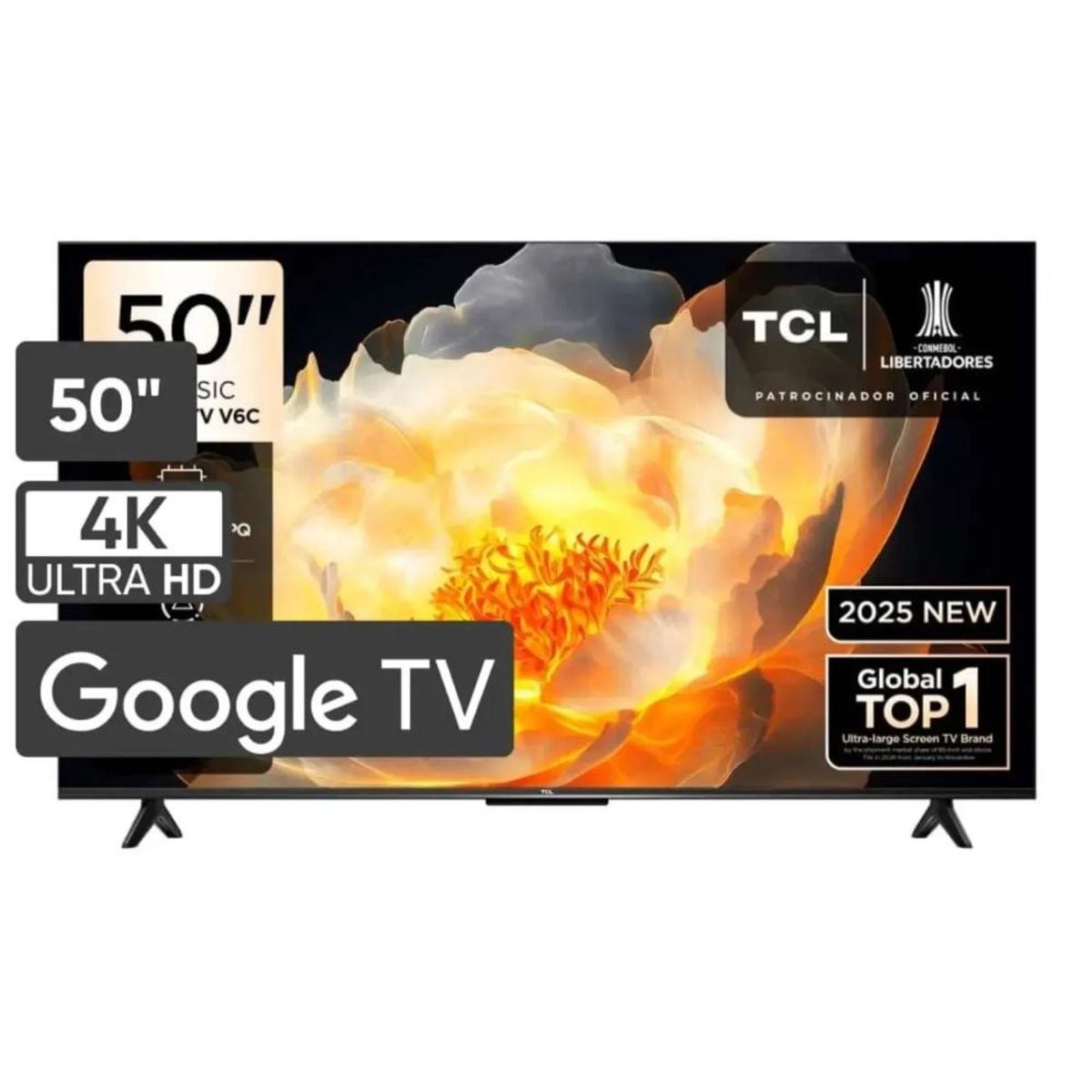 TCL - Televisor TCL 50 UHD 4K 50V6C Google TV 2025