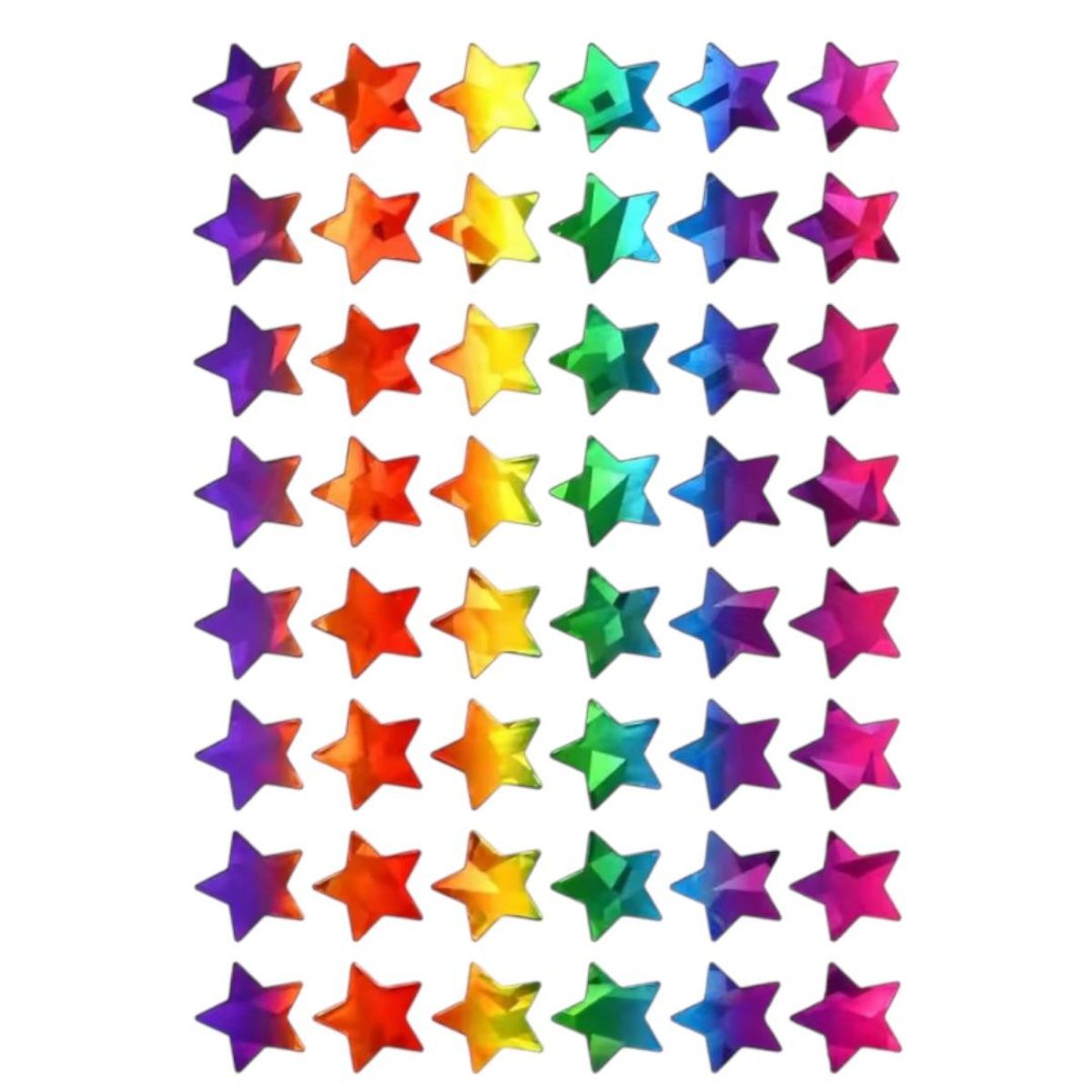 GENERICO - Pack x 10 láminas de Stickers Estrellas
