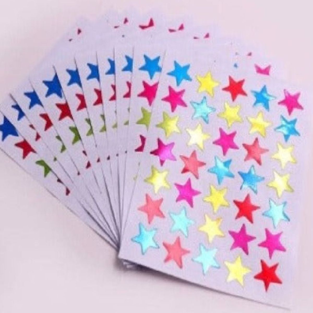 GENERICO - Pack x 10 láminas de Stickers Estrellas