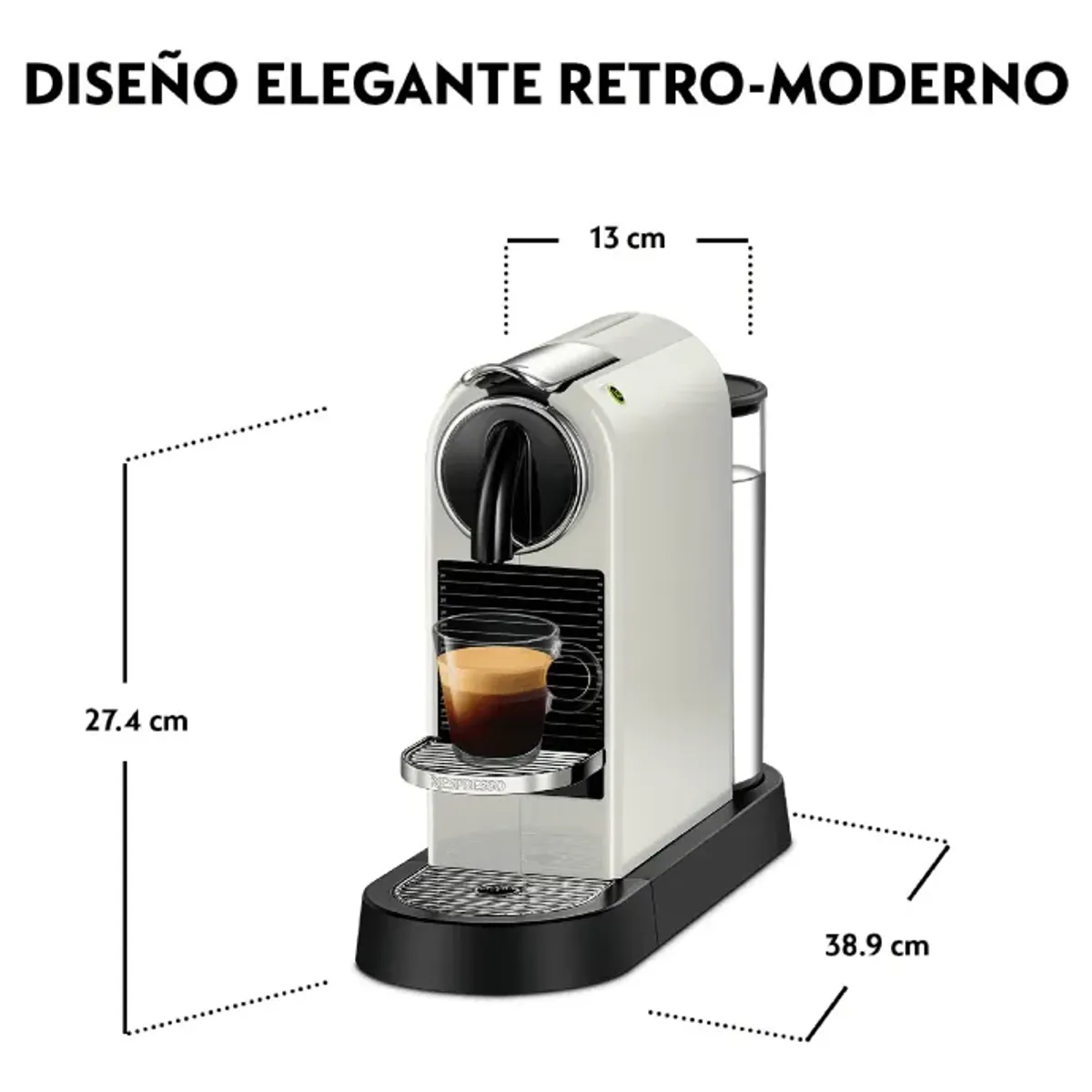 NESPRESSO - Cafetera Citiz White Nespresso Blanco