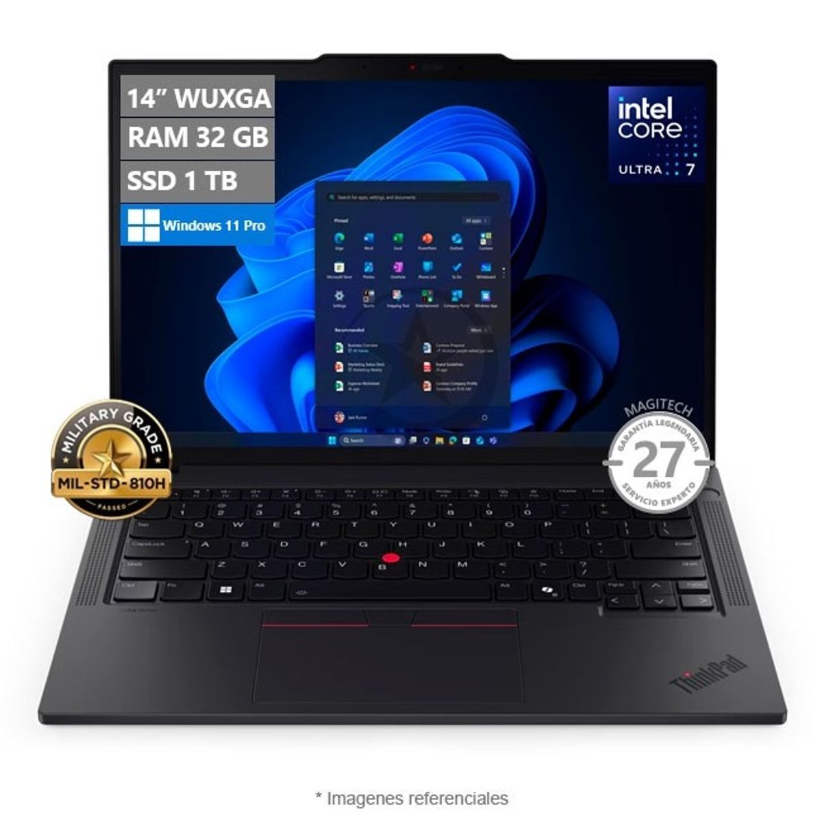 LENOVO - Laptop Lenovo ThinkPad T14 Gen6 Core Ultra 7 255U 32GB 1TB Win11 Pro