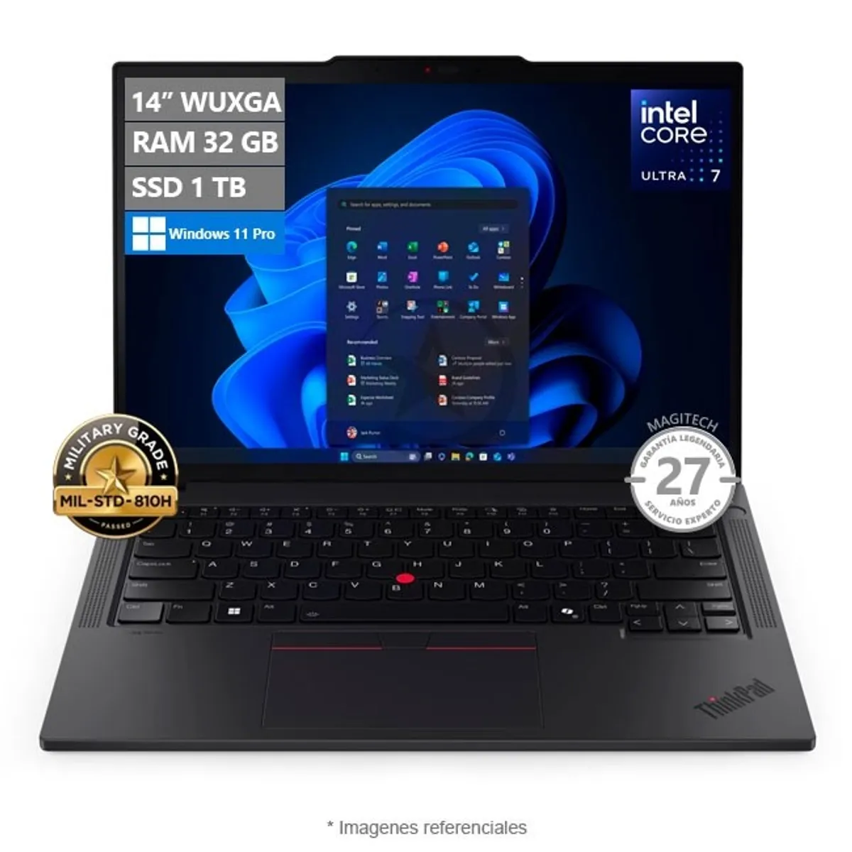 LENOVO - Laptop Lenovo ThinkPad T14 Gen6 Core Ultra 7 255U 32GB 1TB Win11 Pro