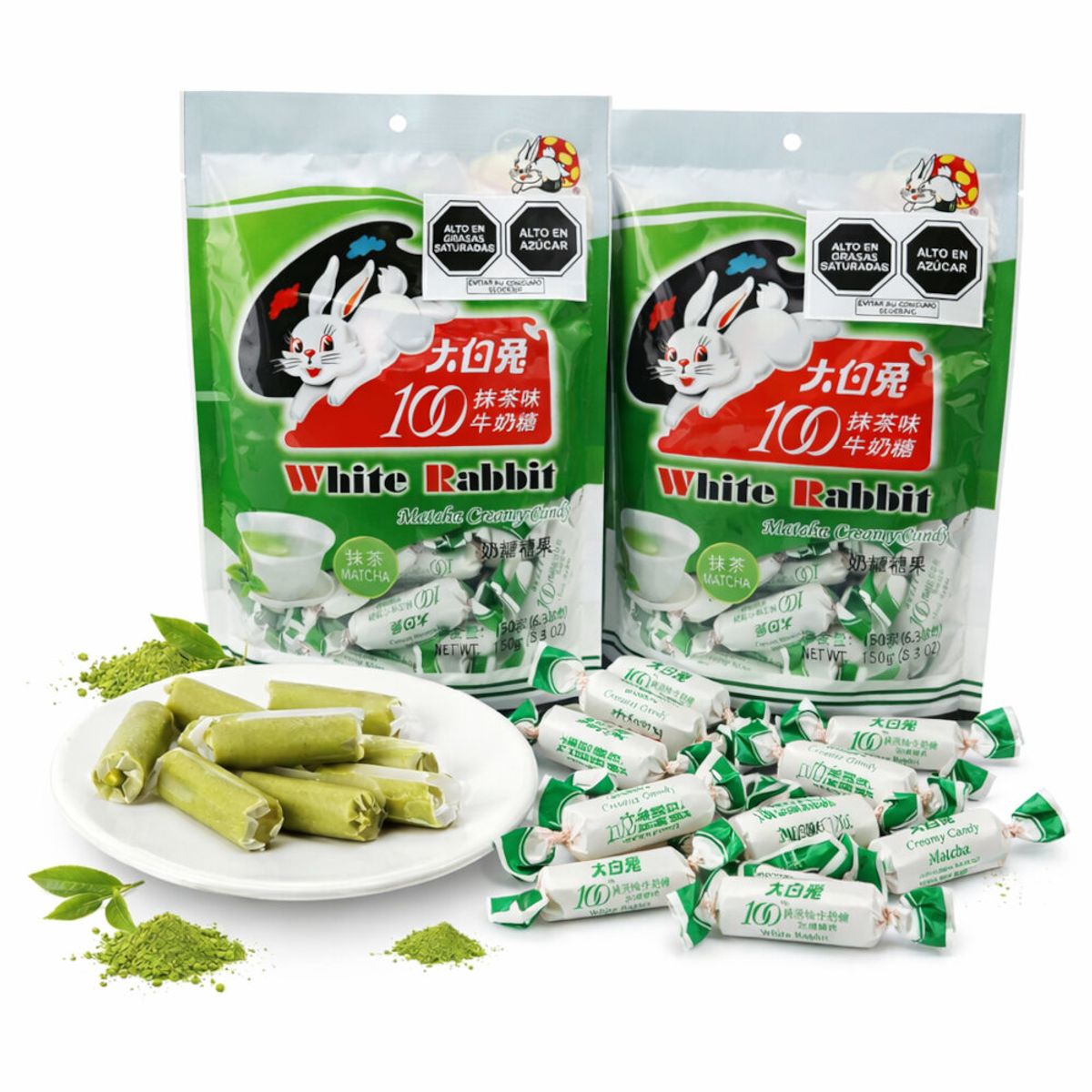 GENERICO - Pack 2 unidades Caramelos White Rabbit Matcha - Edición Especial 150g