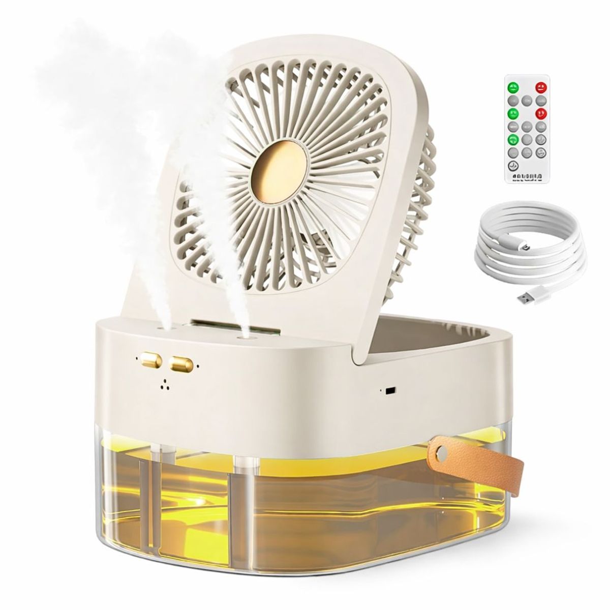 GENERICO - Ventilador Humidificador Portátil S1 con Nebulizador de Agua 2.5L USB y 3 Velocidades