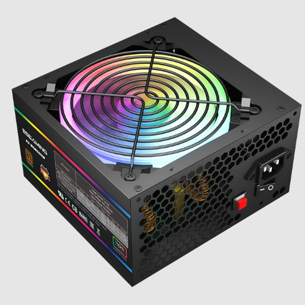 GENERICO - Fuente De Poder SGAMING RGB-650W 80 PLUS BRONCE