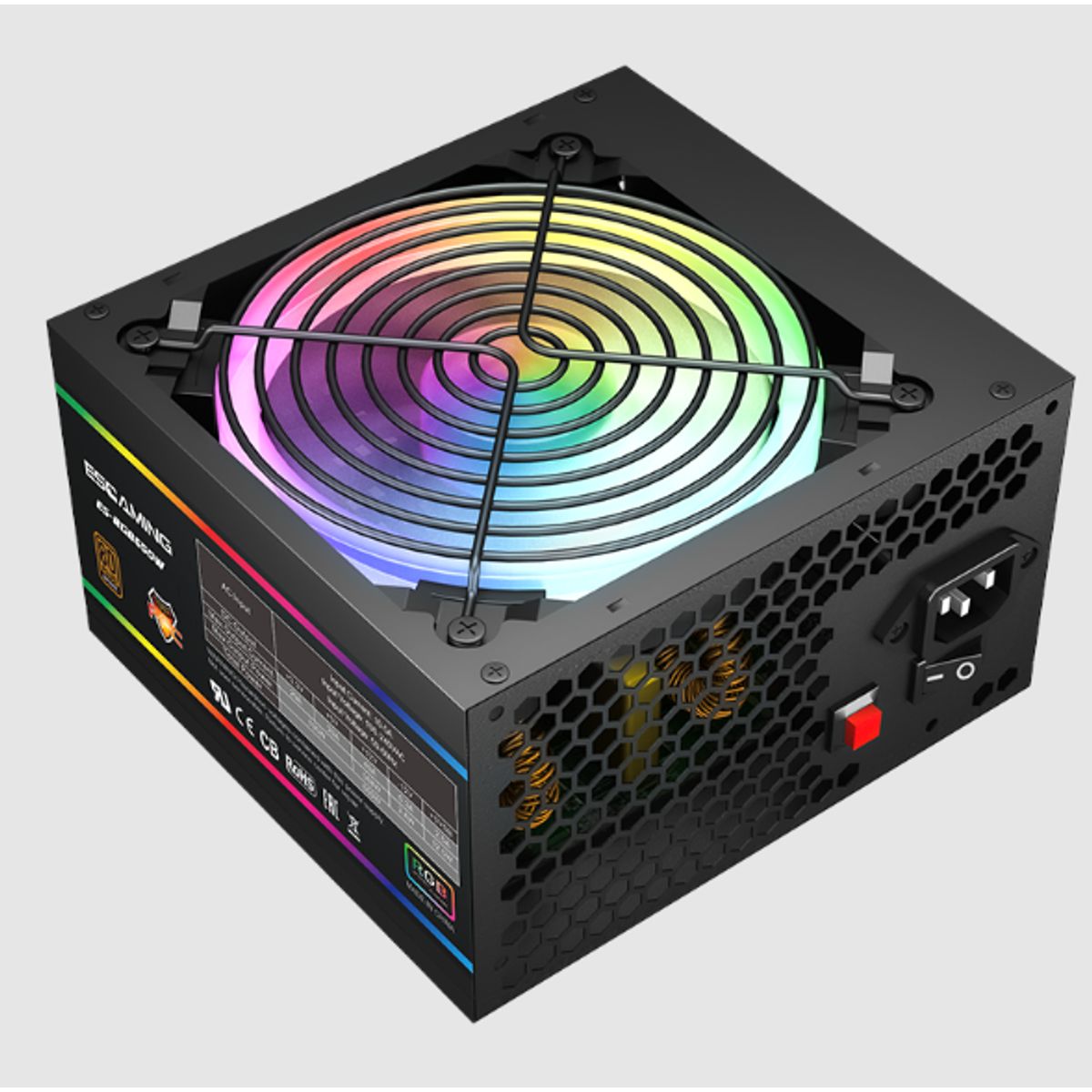 GENERICO - Fuente De Poder SGAMING RGB-650W 80 PLUS BRONCE