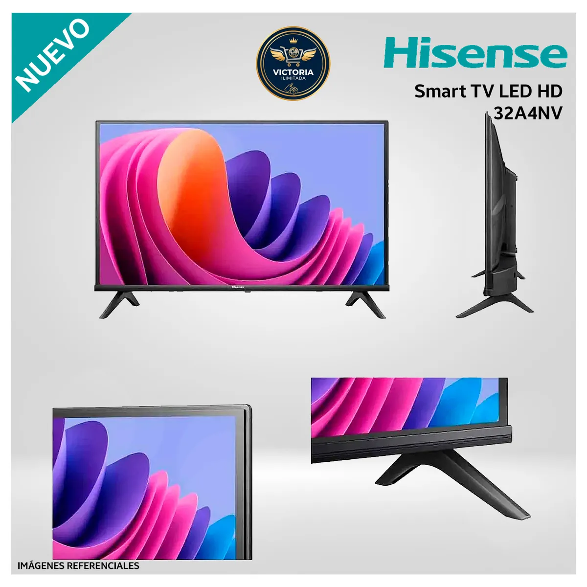 HISENSE - Televisor Hisense 32 Pulg. Smart TV LED HD 32A4NV