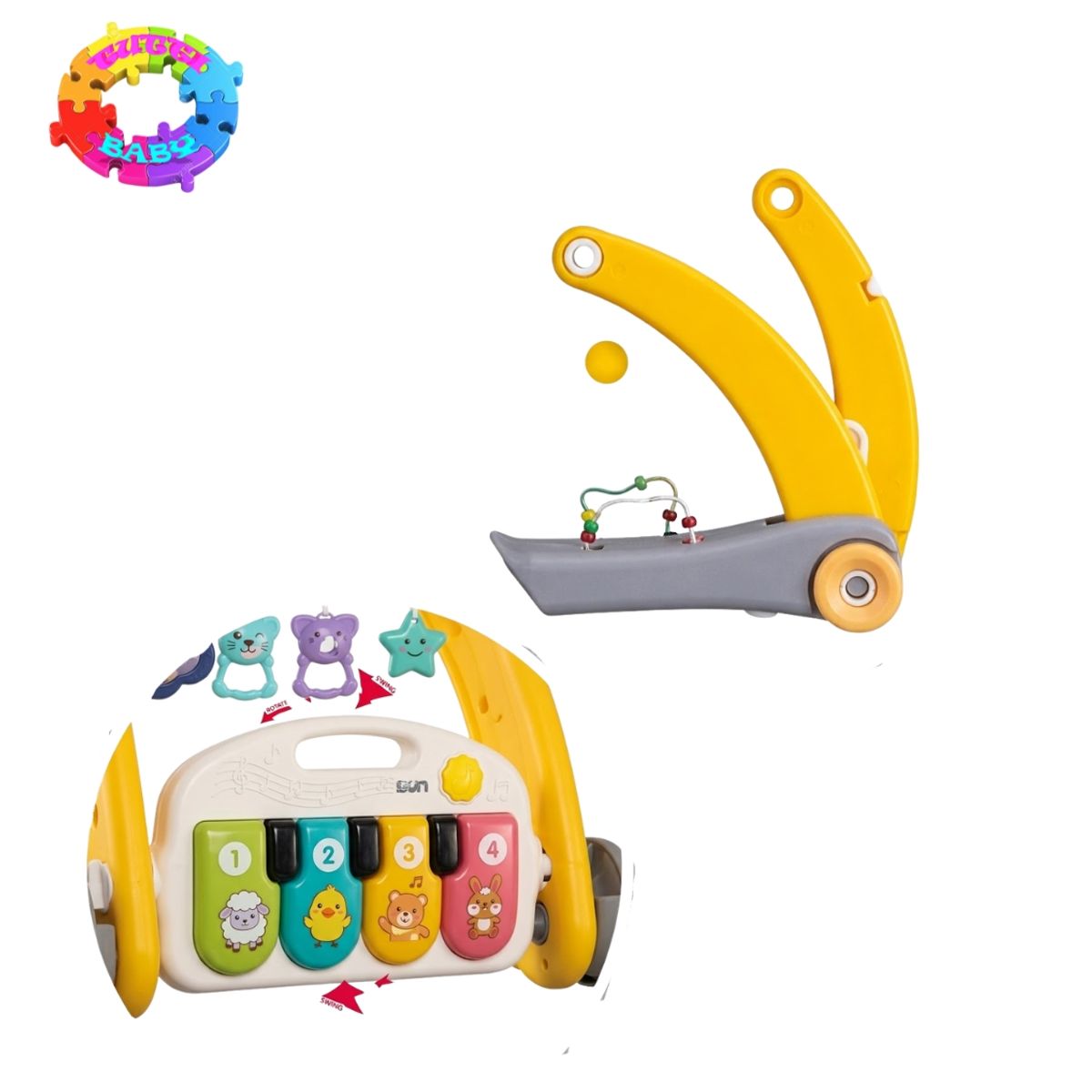 HI BABY - GIMNASIO CAMINADOR MUSICAL MULTIFUNCIONAL 2 EN 1