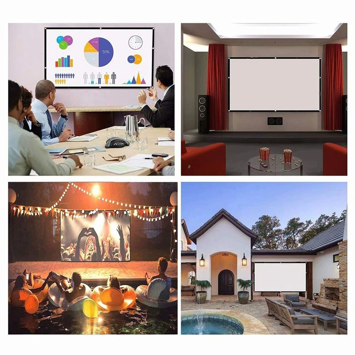 OEM - Ecran Pantalla Para Proyector 100 pulgadas