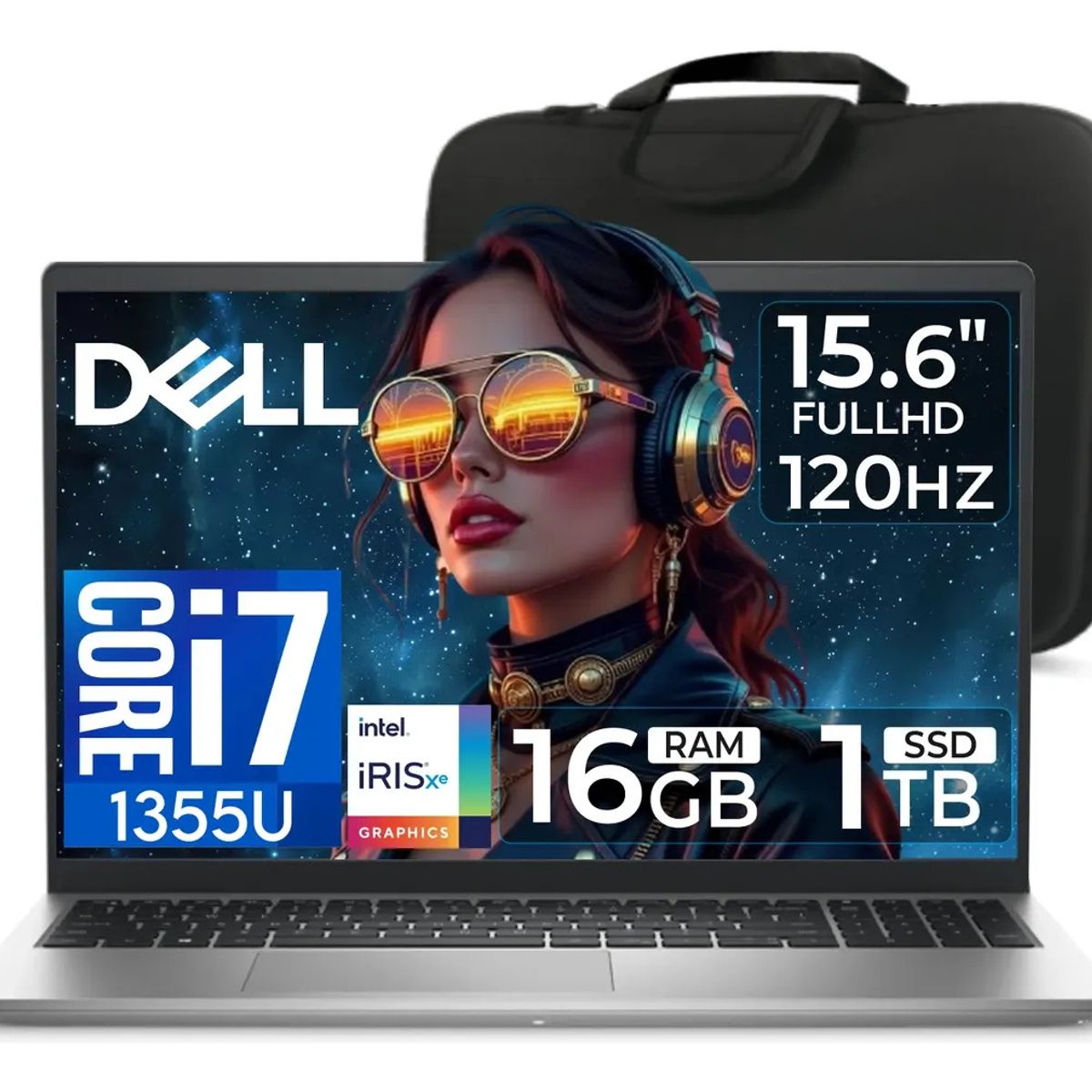 DELL - Laptop Dell Dc15250 intel xe graphics Core i7-1355u 16gb Ram 1tb Ssd 15.6 fhd