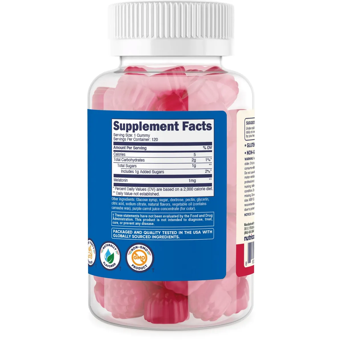 Nutricost - Kids Melatonin 1 mg Gummies Gomitas de Melatonina para ninos de 1 mg