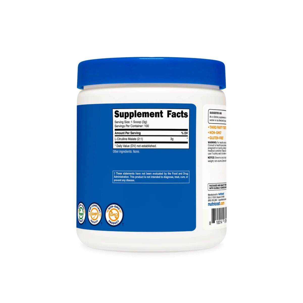 NUTRICOST - L CITRULLINE MALATE 21