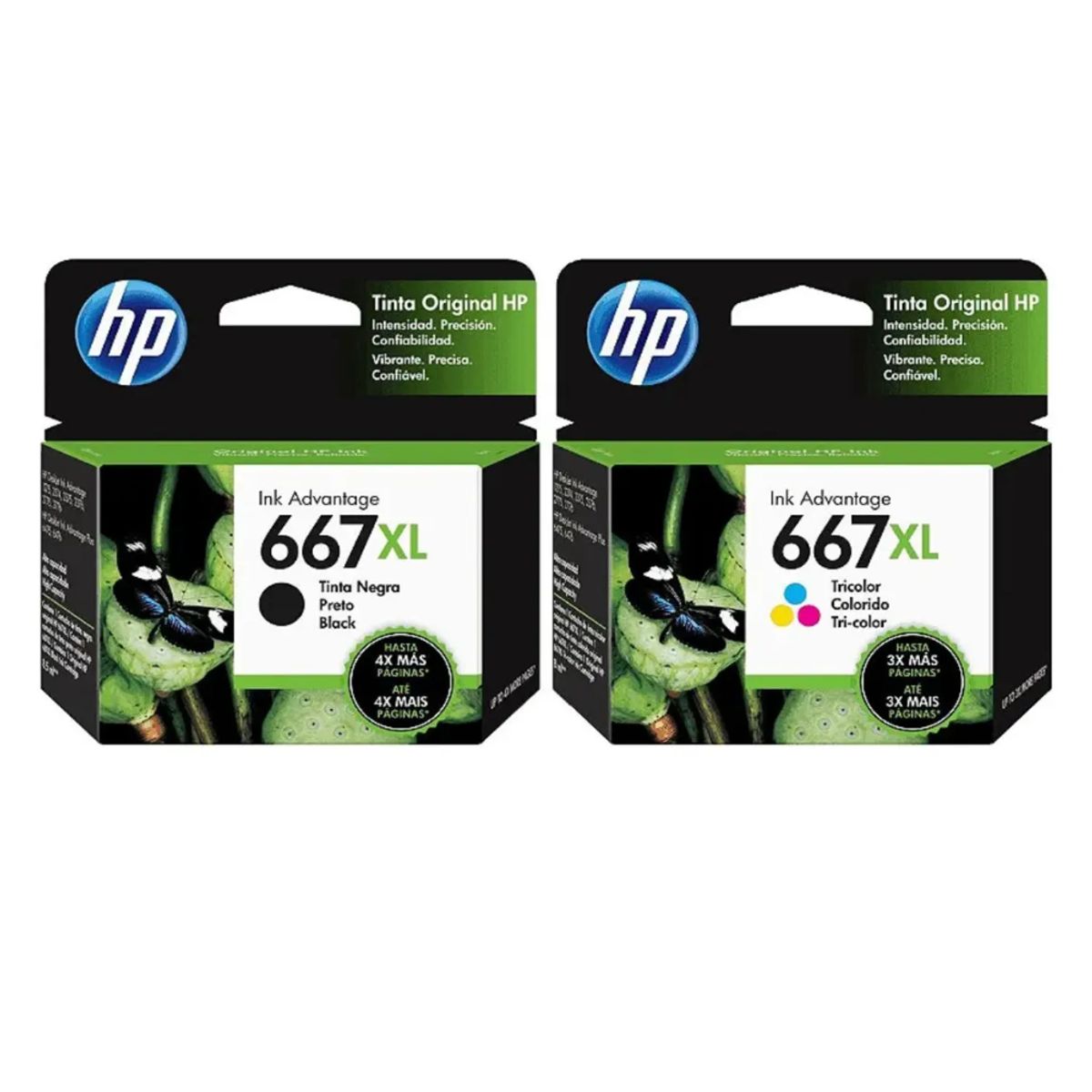 HP - Pack Tintas Hp 667xl Negra + 667xl Tricolor