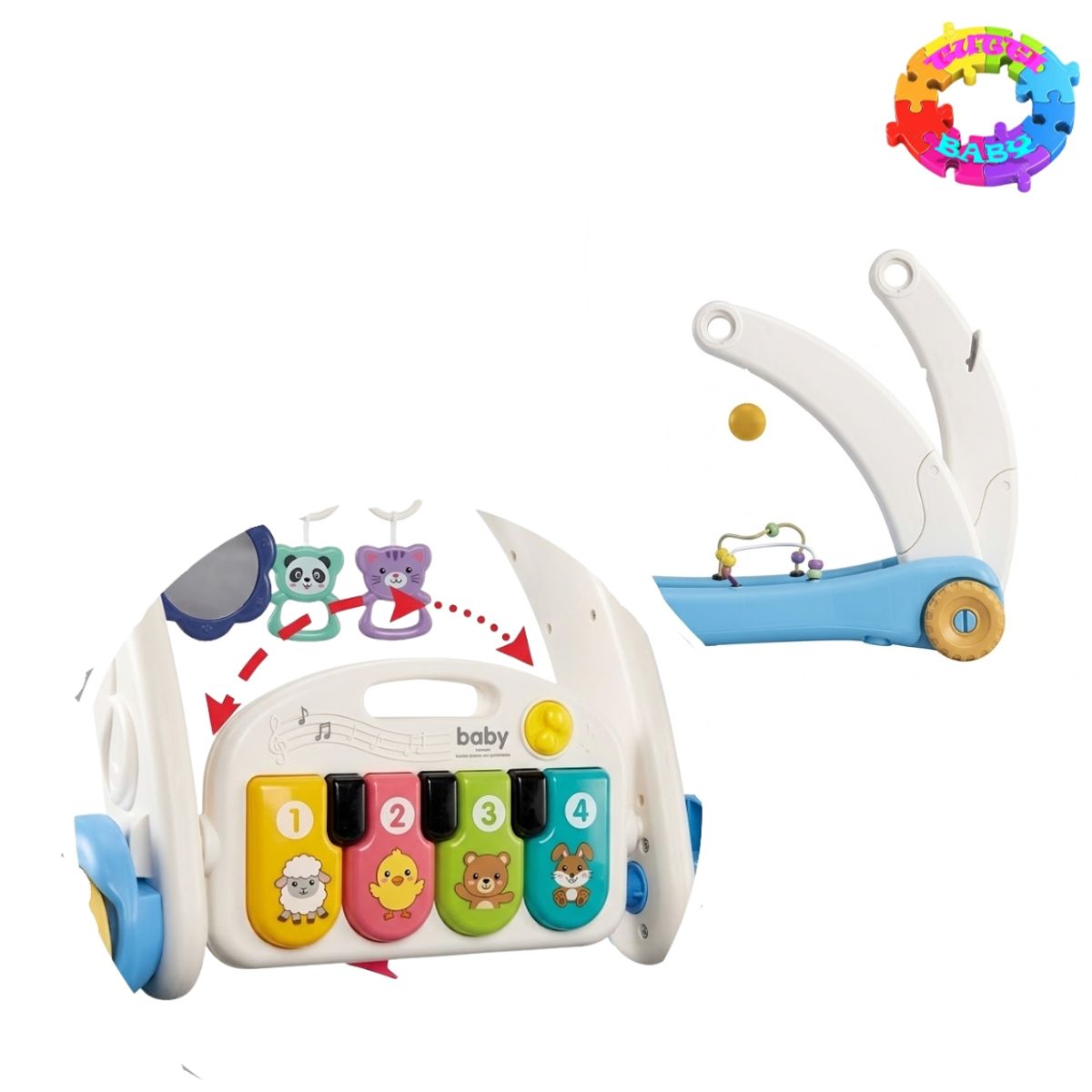 HI BABY - GIMNASIO CAMINADOR MUSICAL MULTIFUNCIONAL 2 EN 1