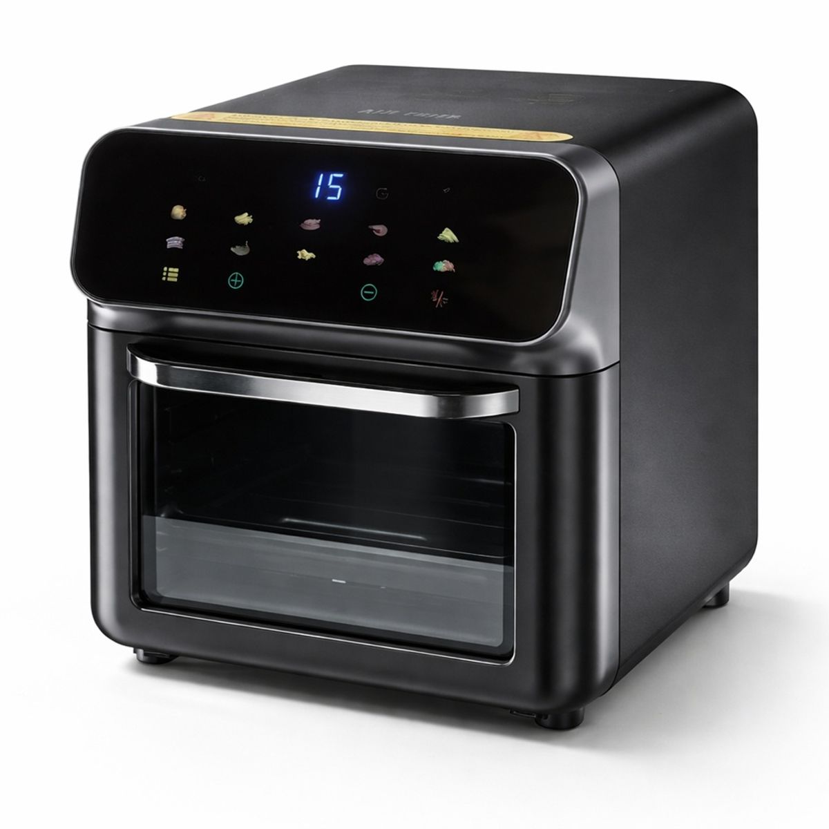 GENERICO - Freidora De Aire 10L Digital Con Ventana Y Luz LCD Touch 1350W