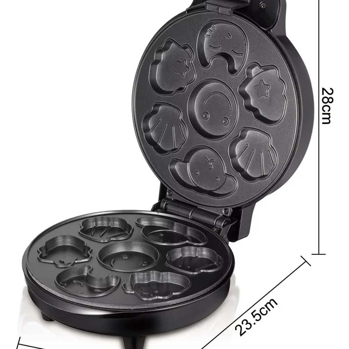 GENERICO - Máquina Eléctrica para Galletas y Hot Cakes RAF 1000W Antiadherente Diseño Divertido