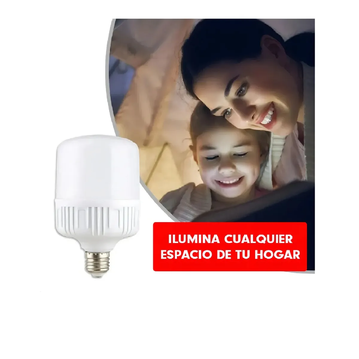 GENERICO - BOMBILLA FOCO LED DE 50W LUZ FRIA E27