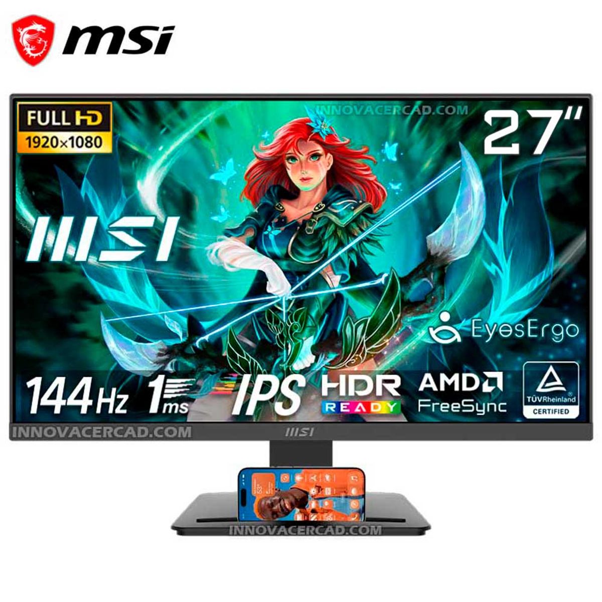 MSI - Monitor MSI PRO MP273L E14 27 144Hz 1MS FHD1920x1080 IPS, HDR