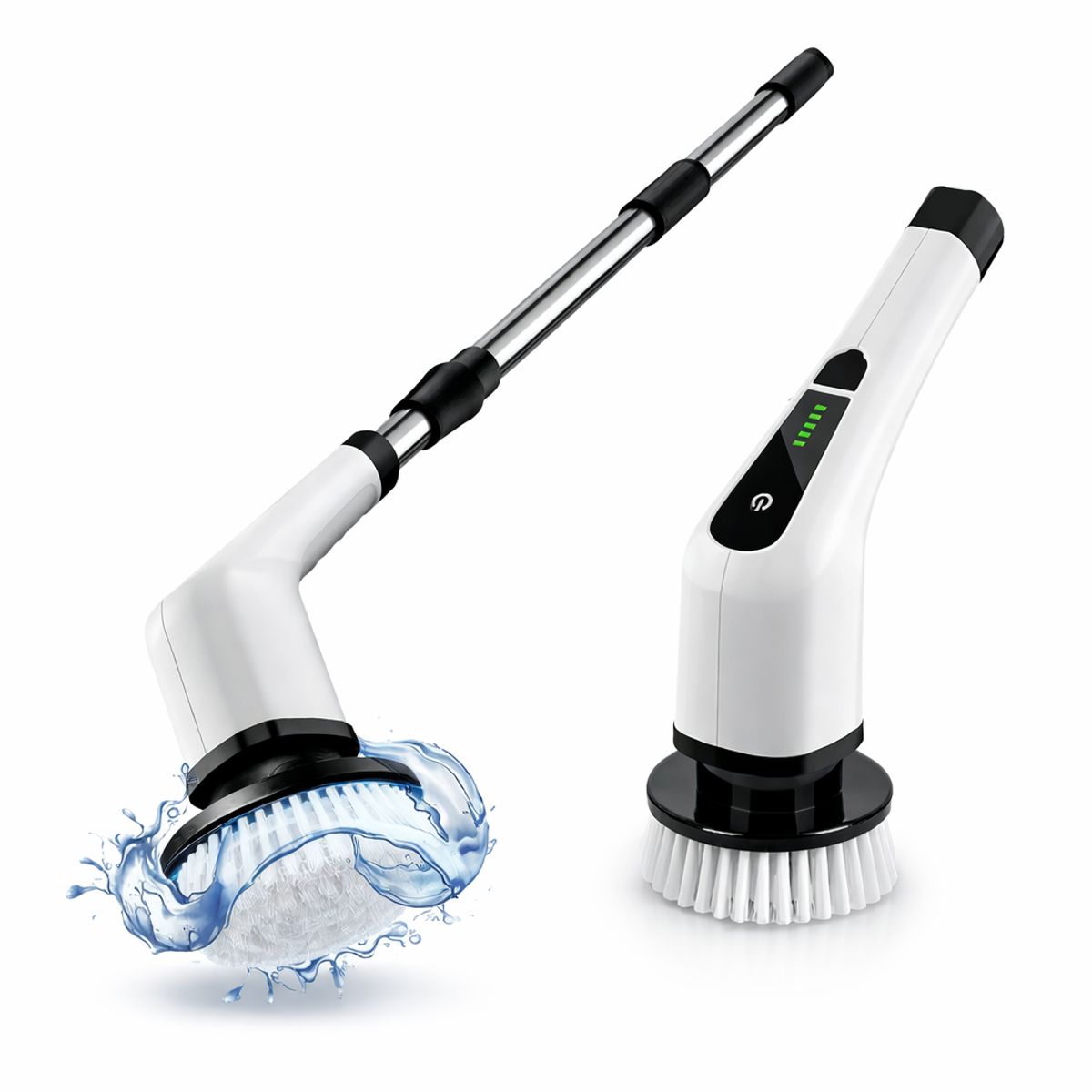 GENERICO - Cepillo Eléctrico 9 en 1 Inalámbrico con Accesorios para Limpieza de Baño, Platos, Ventanas y Más