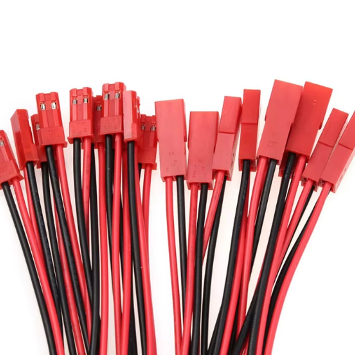 GENERICO - Pack 20 Conectores JST 2 Pines Macho y Hembra con Cable – Terminales DIY