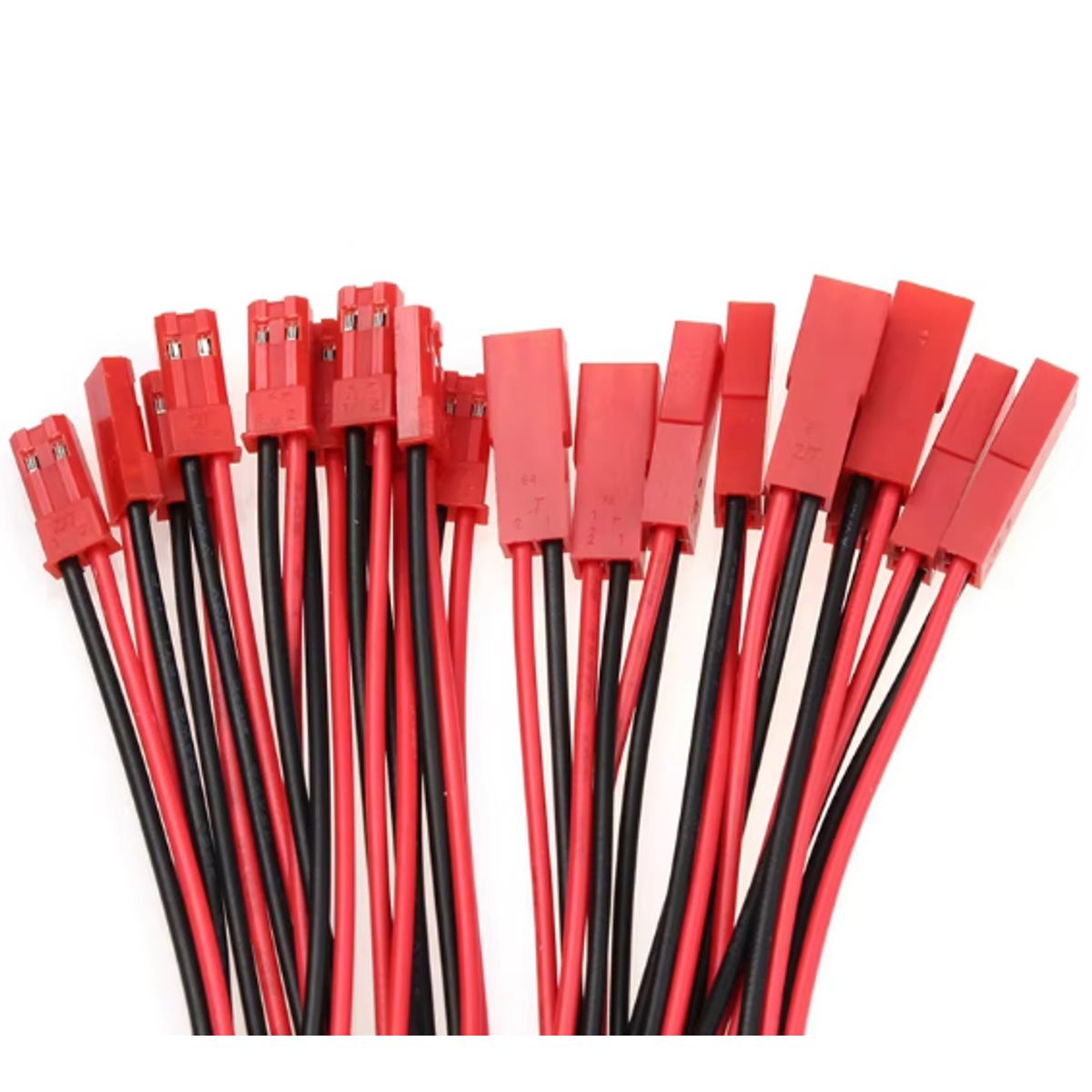 GENERICO - Pack 20 Conectores JST 2 Pines Macho y Hembra con Cable – Terminales DIY