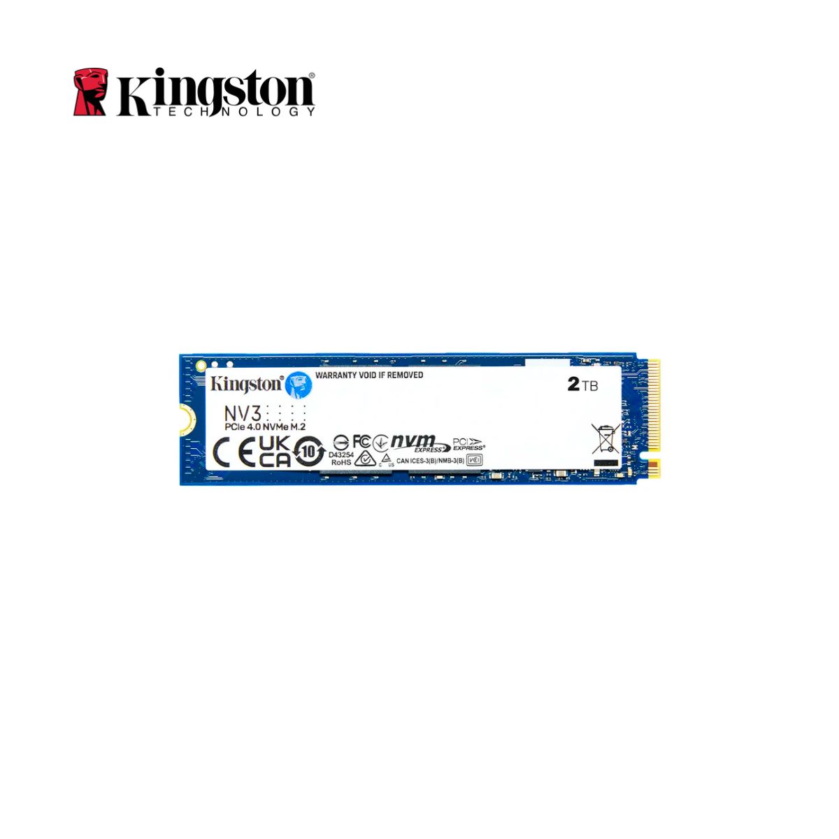 KINGSTON - Unidad en Estado Sólido Kingston NV3 2TB M.2 2280 PCIe 4.0 NVMe SSD