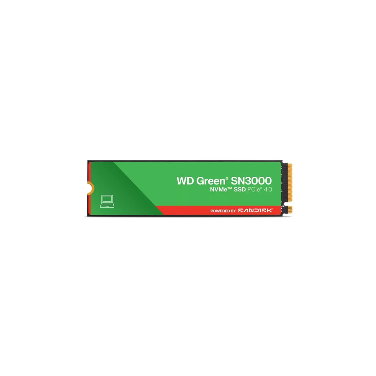WESTERN DIGITAL - Unidad en Estado Sólido WD Green SN3000 1TB M.2 2280 PCIe 4.0 x4 NVMe SSD (WDS100T4G0E)