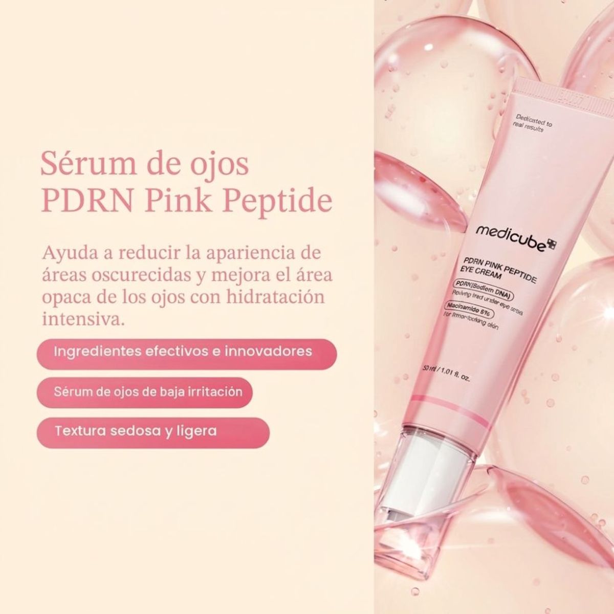 MEDICUBE - Medicube PDRN Pink Peptide Eye Cream 30ml Crema Contorno Ojos