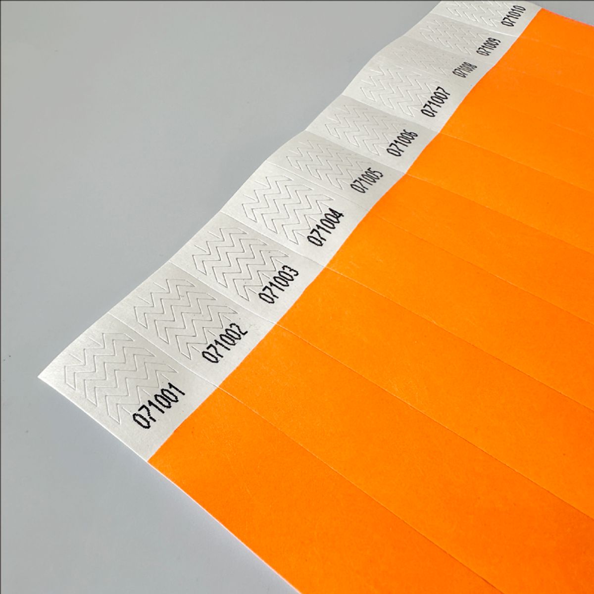 PERU - Brazaletes Tyvek Naranja Neón 3/4" x1000 Unidades Control de Acceso Eventos  Flink