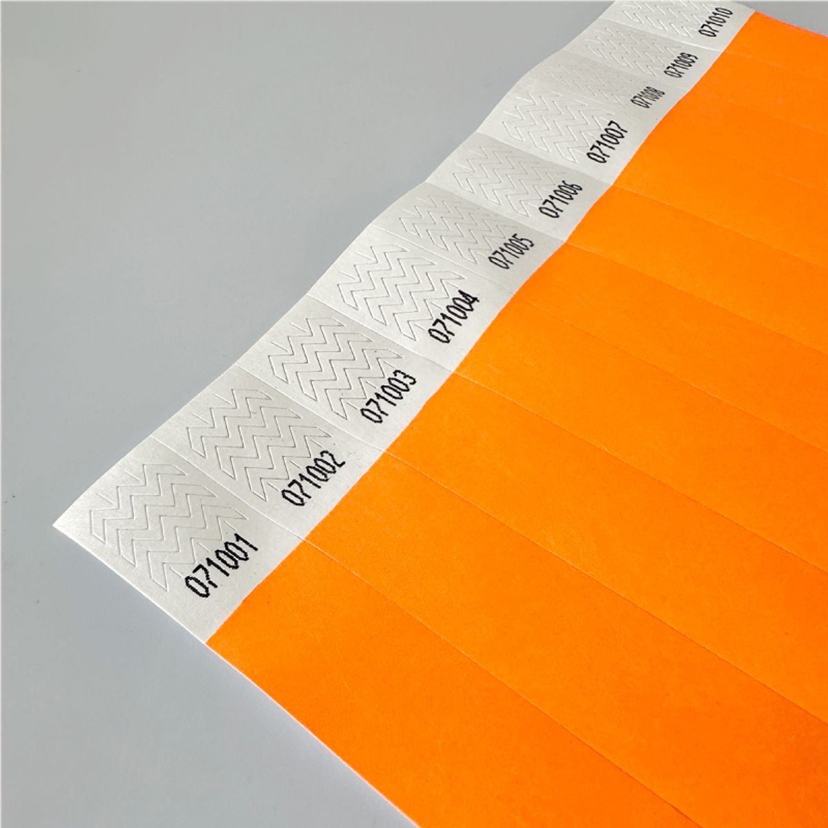 PERU - Brazaletes Tyvek Naranja Neón 3/4" x1000 Unidades Control de Acceso Eventos  Flink