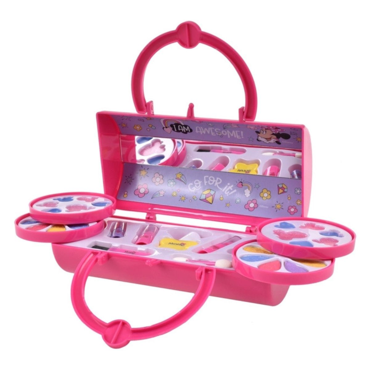 DISNEY BABY - Set de Maquillaje en Cartera Tubular de 2 Pisos Minnie Mouse