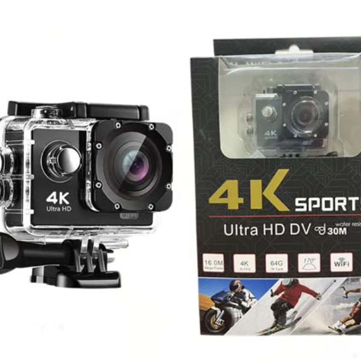 GENERICO - CAMARA GO PRO ULTRA HD 4K Wifi Deportiva Acuatico