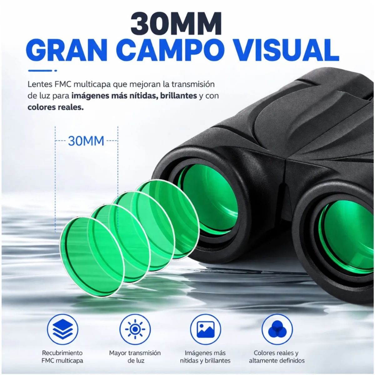 OEM - Binoculares Profesionales 8x30 Largo Alcance 1000m