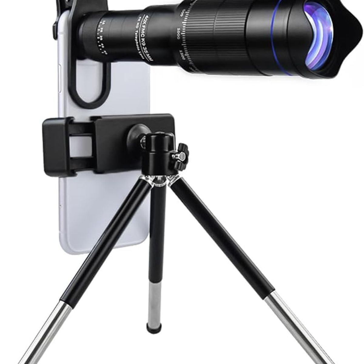 PUREPOWER - Teleobjetivo 4K 40X para teléfono celular con clip para lente de para teléfonos Inteligentes