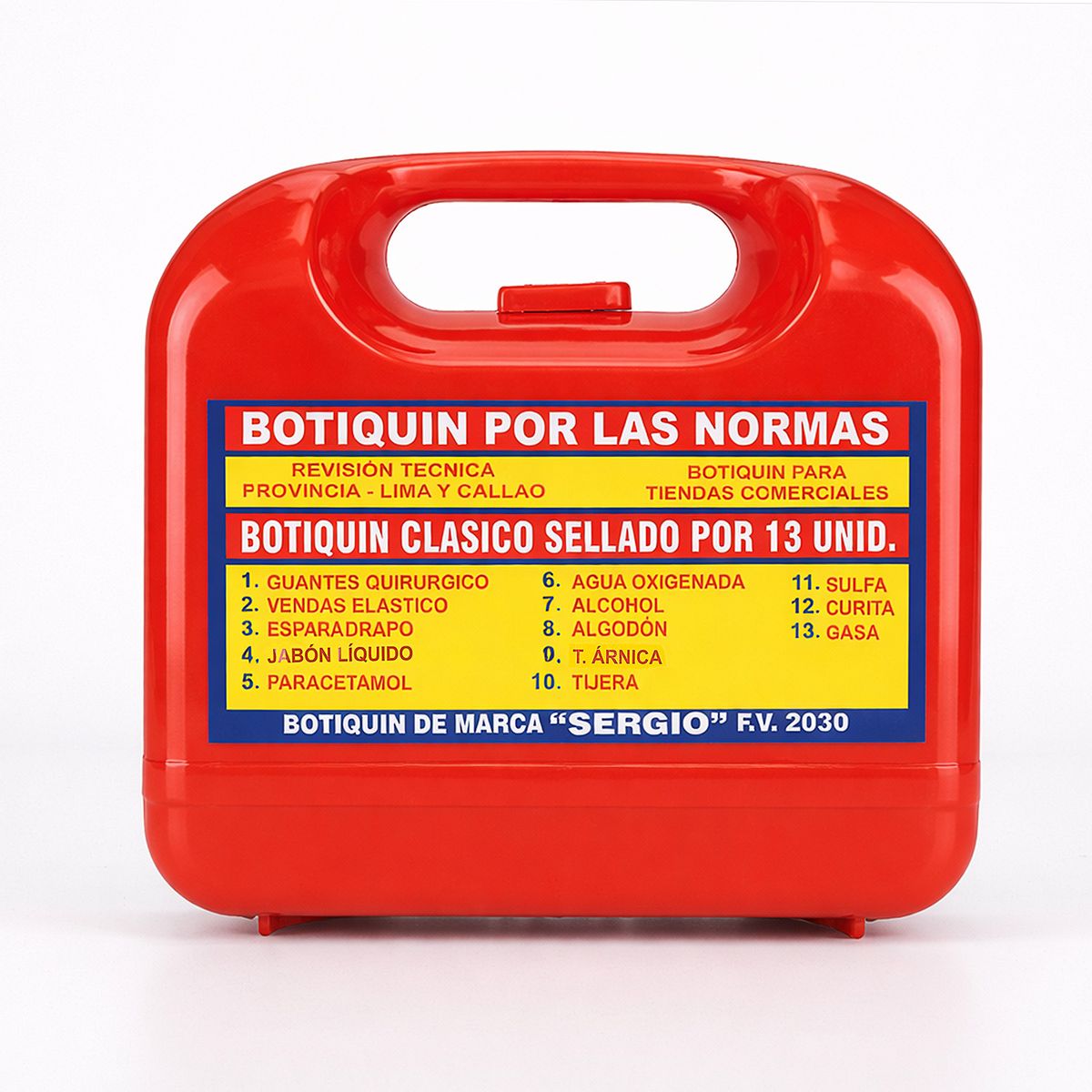 GENERICO - Botiquín de Plástico Kit Completo Tipo Lonchera 20 X 20 CM